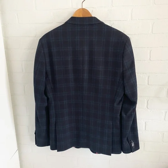 Scotch & Soda Plaid Blazer Tailored Single Button Structured Lined Menswear Sz M - Picture 14 of 16